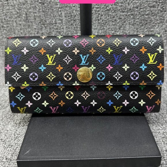 Louis Vuitton Sarah Multicolor Canvas Wallet 388-082225 - Picture 2 of 12